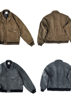 SONOFLOONG复古水洗做旧A2夹克泥染宽松外套军事风棉服VISVIM RRL