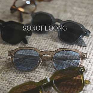 SONOFLOONG欧美vintage复古板材眼镜框彩色太阳镜偏光余文乐玳瑁