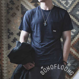 SONOFLOONG超细美利奴羊毛打底衫口袋圆领短袖T恤露营户外速干tee