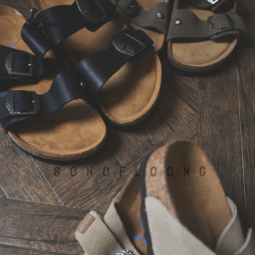 SONOFLOONG真皮银扣复古凉鞋潮牌