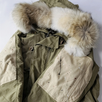 SONOFLOONGN3B宽松狼毛大衣