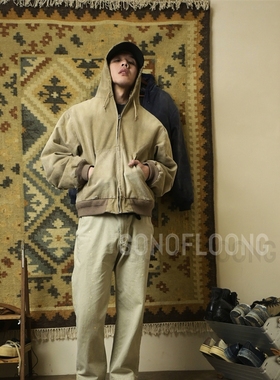 SONOFLOONG复古水洗J130夹克做旧咔叽棉服破坏VINTAGE卡哈特外套