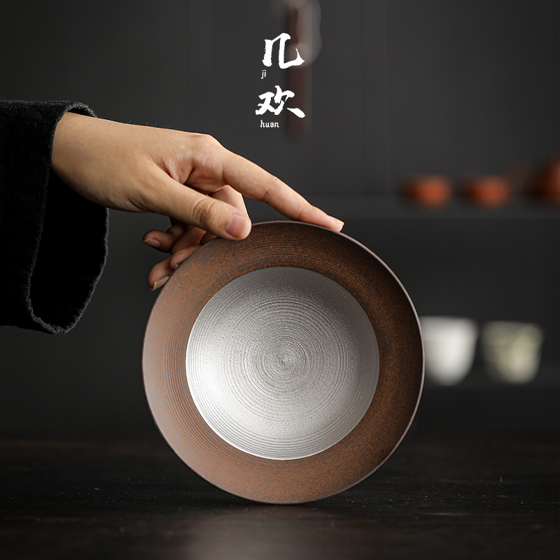 造物  壶承手作鎏银茶壶托小干泡盘茶盘中式禅意诧寂家用茶托托盘