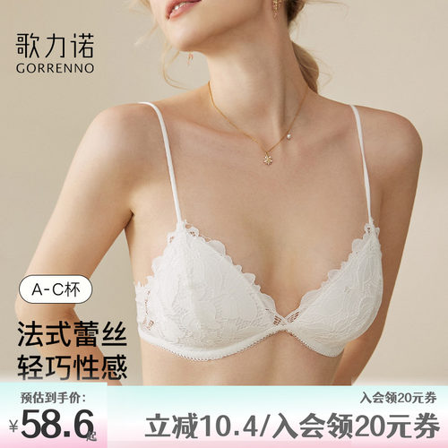 歌力诺无钢圈纯欲小胸法式三角杯