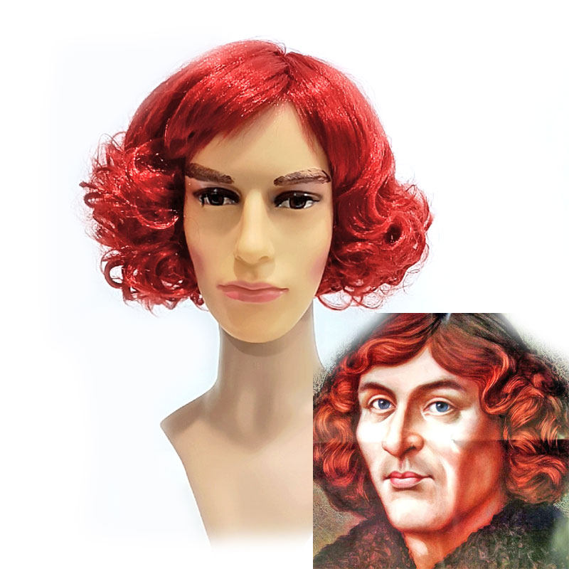 哥白尼波兰天文学家数学家假发短卷男发套透气蓬松自然表演道具,美发护发/假发,演出假发,淘宝优惠券,粉丝福利购,淘宝优惠卷