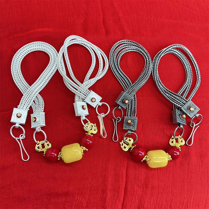 腰间配饰男女加长版合金蜜蜡藏族