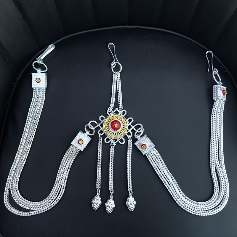 西藏复古合金腰带锅庄表演配饰