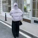【新款】现货紫色短款连帽羽绒服253A-Y2585-p200-k299，女装羽绒服，浙宝253A