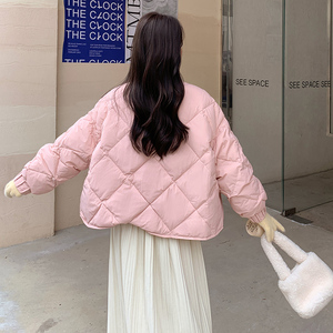 现货复古盘扣立领羽绒服短款253A-Y6607-p210-k298图片