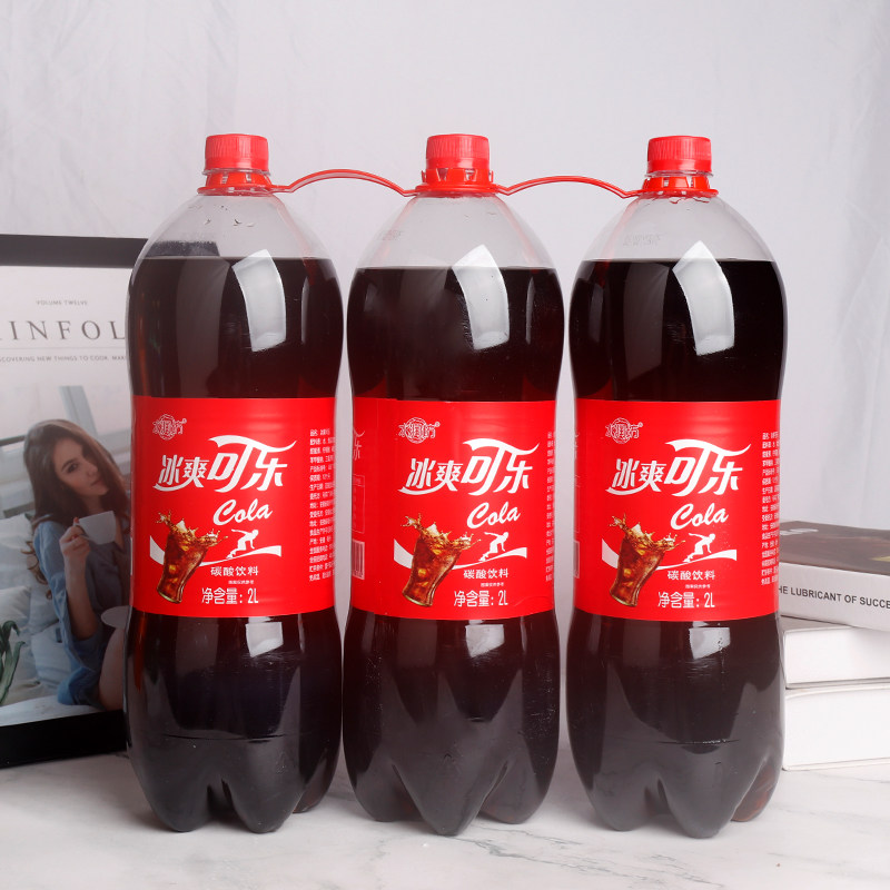 【水润坊家庭装冰爽可乐】大瓶整箱2l*3瓶婚宴酒席婚聚夏碳酸饮料