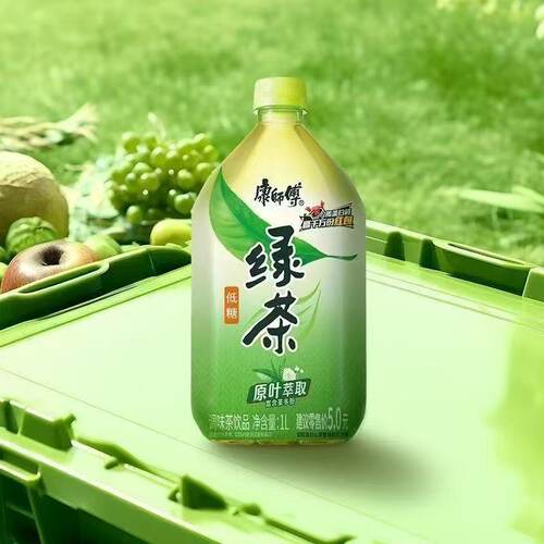 康师傅低糖绿茶整箱大瓶1L*12瓶