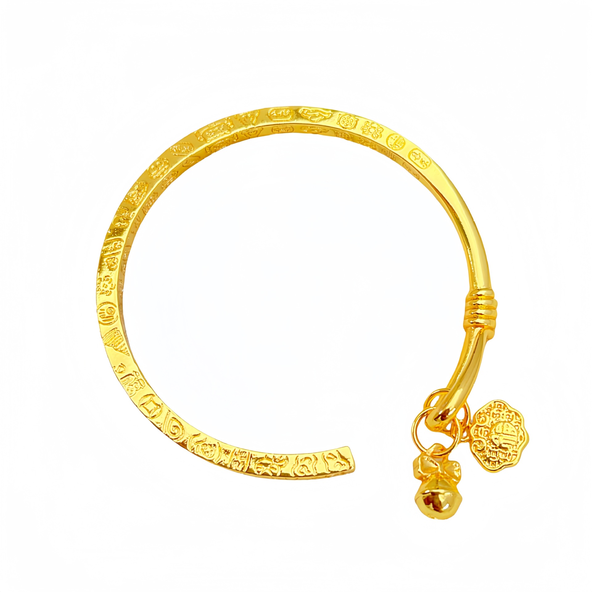 黄铜沙金合金吉言国潮首饰高级感