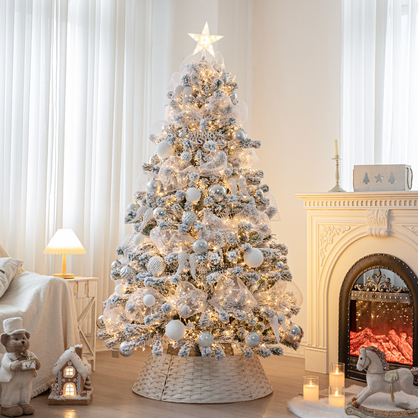 圣诞树雪树客厅2025新款家用高级感大型圣诞节装饰品diy耶诞树