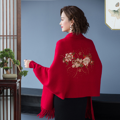 外搭披肩带袖喜婆婆妈妈带袖婚礼