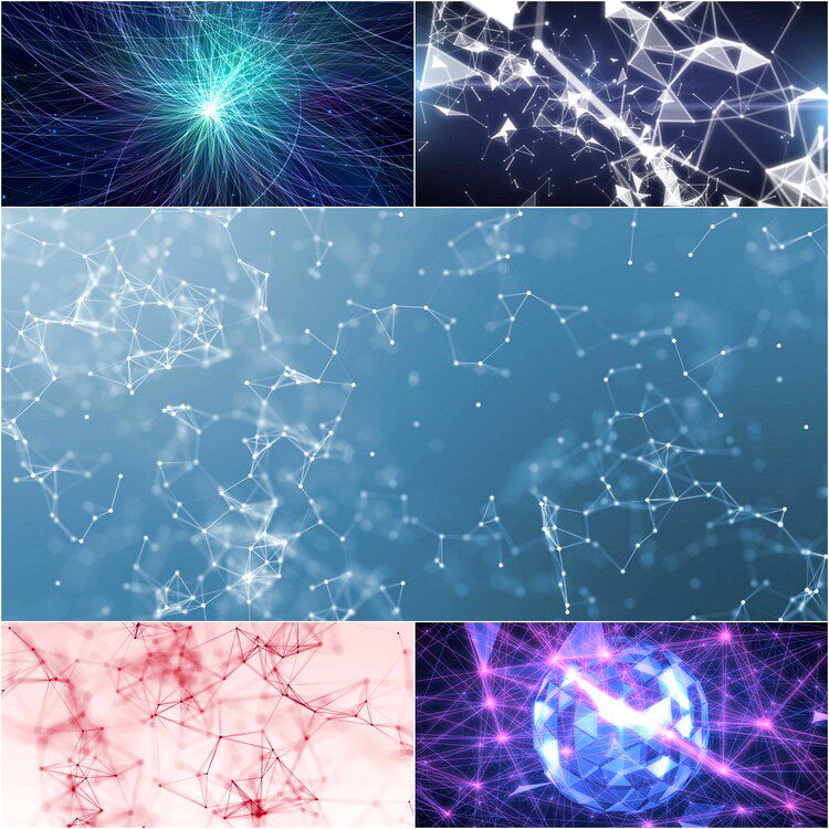线条几何图形 数据科技网络 三维立体空间 led动态背景视频素材