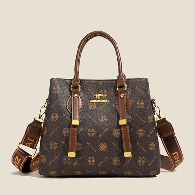 新款女士斜挎软皮爆款休闲背包三层妈妈棕色女包时尚包包女款5901