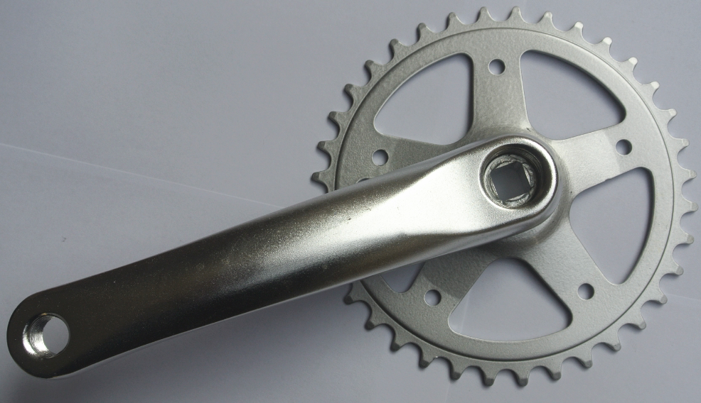 自行车牙盘36齿牙盘曲柄单速牙盘方孔牙盘铝合金齿盘折叠车牙e盘