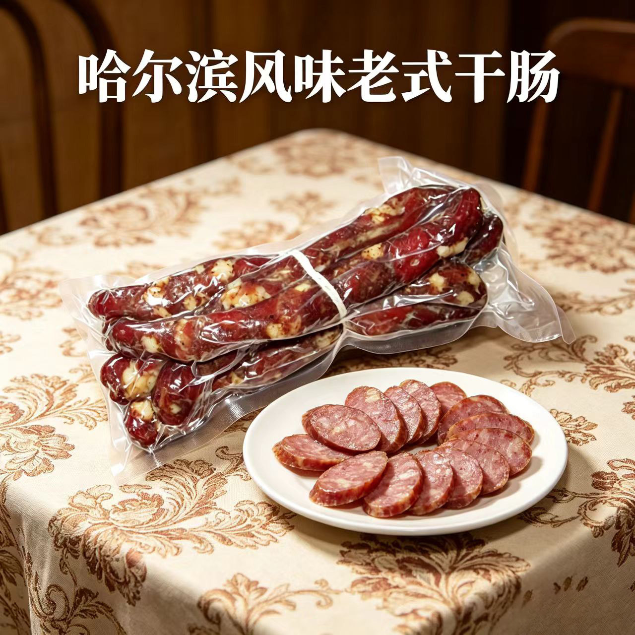 风干肠哈尔滨风味老式干肠特产红肠东北腊肠猪肉类熟食下酒菜小吃