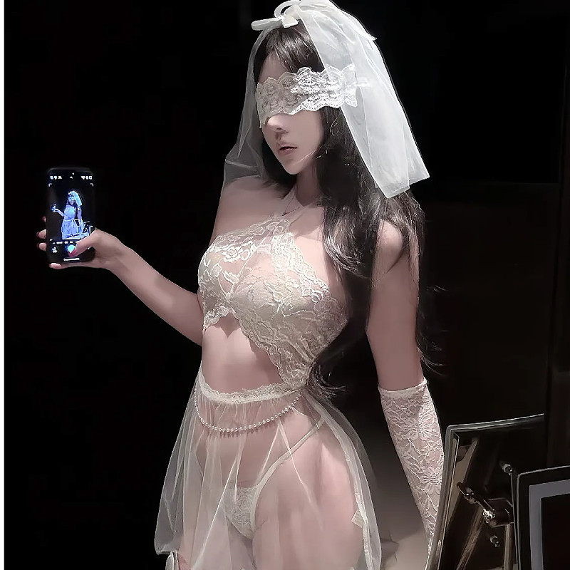 一撕就烂的趣味睡衣蕾丝超上衣