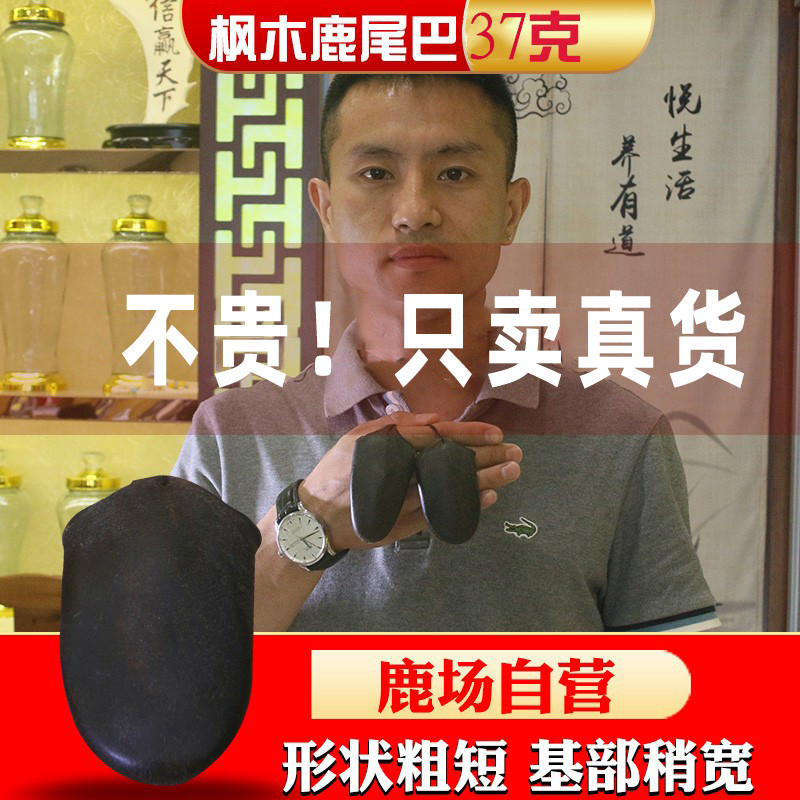 吉林梅花鹿尾巴男性保健滋补品干尾巴鹿茸切片鹿场直营单只37克装 传统滋补营养品 鹿茸枝 原图主图