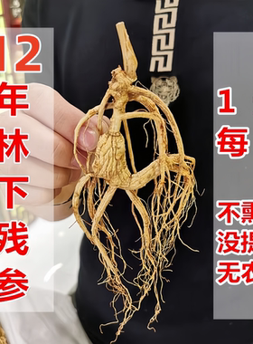 长白山12年林下参残参泡酒煲汤东北林下参非白参园参干人参超实惠