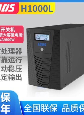 雷迪司UPS不间断电源H1000L 600W外接电池延时0.5/1/2/4/6/8小时