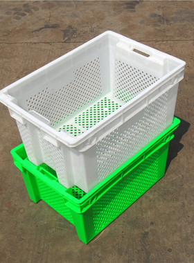 白色洗菜框食堂装桃框子630*420*315mm塑料装肉香肠粽子专用筐