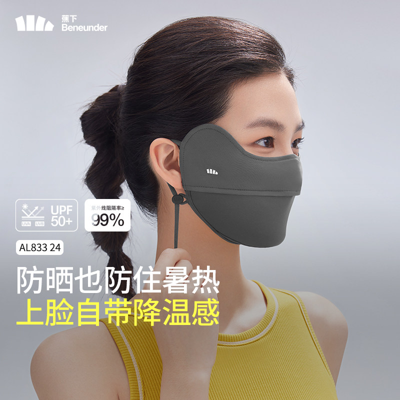 蕉下凉感防晒口罩AL833原纱护眼角防紫外线冰丝透气户外女面罩图片