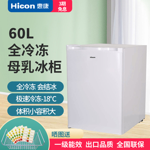 冰箱冷柜 60冰柜商用大容量小型家用小冰箱冷冻立式 惠康BD HICON