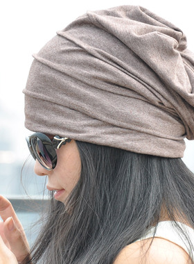 网红头巾帽户外女士堆堆帽