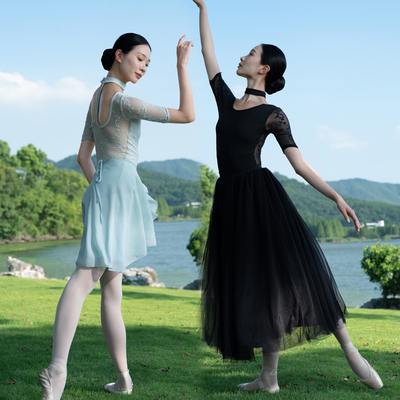 舞瑞祥白鹭芭蕾服舞蹈练功服成人女短袖中国舞服艺考服空中瑜伽连
