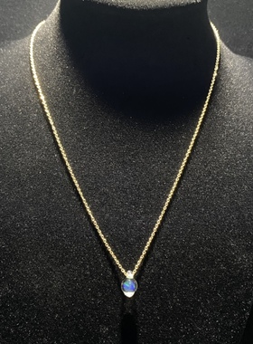 小众原创人鱼泪水滴锁骨链送女友