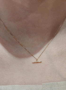 新中式平衡木项链锁骨颈链