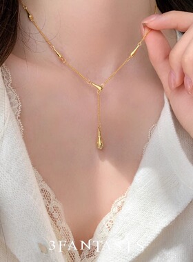 S925纯银小蛮腰项链精致锁骨链女