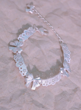 超仙蕾丝蝴蝶结手链设计手镯