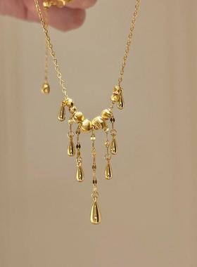 猫眼流光瀑布项链女2025新款