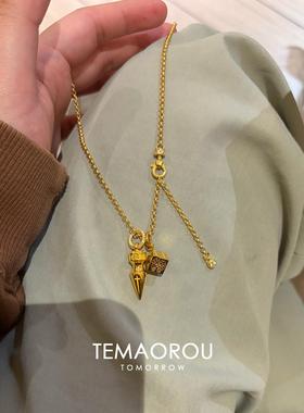 中古vintage子弹头骰子吊坠项链