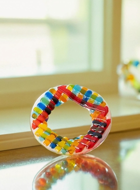 彩色玻璃首饰小碟子过年瓜子酱油料盘子日式出口外贸Vintage古董