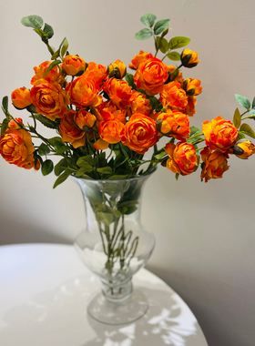 手工玻璃透明花瓶酒杯形状大花器外贸出口婚礼用装饰品