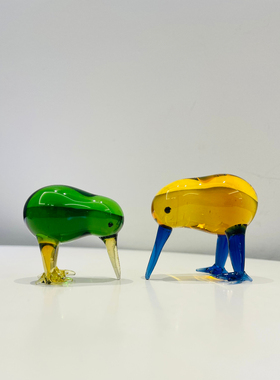 人造水晶动物鸟摆件田园