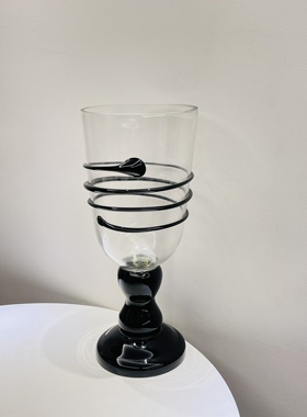 黑色缠丝大花瓶酒杯风灯款式中古风复古ins花器民宿软装饰品