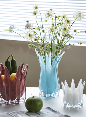 现代创意艺术琉璃迷你摆件客厅玄关电视柜书房样板间装饰花瓶