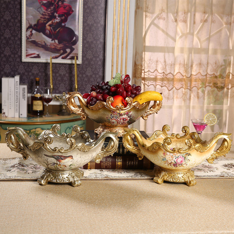 高档水果盘客厅创意欧式奢华个性现代家居装饰品实用摆件乔迁礼物