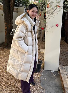 L少女 DEAR.XI 秋冬保暖穿搭 90鸭绒高质感加厚长款羽绒服 86263#