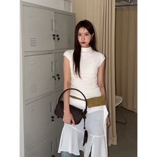 显瘦针织上衣打底内搭背心520126 高弹修身 L少女 waitmore特百搭