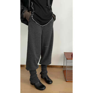 小众设计感慵懒长裤 L少女 女宽松百搭运动卫裤 束脚休闲裤 羊腿裤