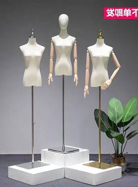 衣假服装店婚纱展示架子模特模特韩版橱窗人偶半身道具女装台体女
