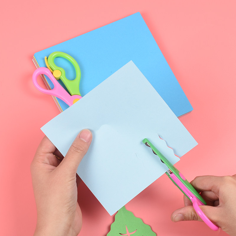 어린이 안전 가위 수제 패키지는 손을 다치게하지 않습니다 초등학생 유치원 수제 DIY 종이 절단 플라스틱 작은 가위