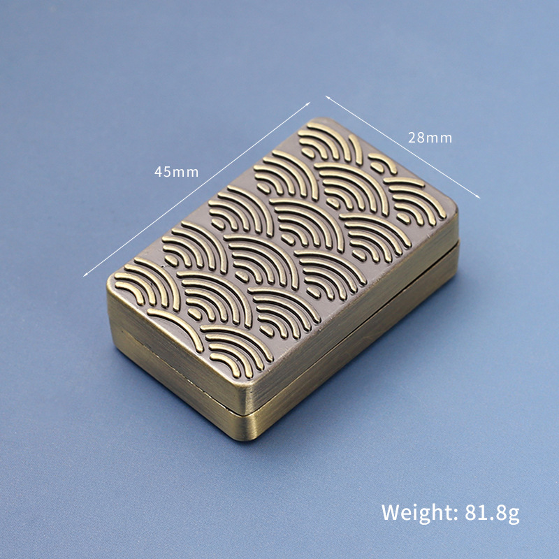 EDC啪啪币圣诞树无限位推牌减压神器波浪纹方块推牌发泄解压