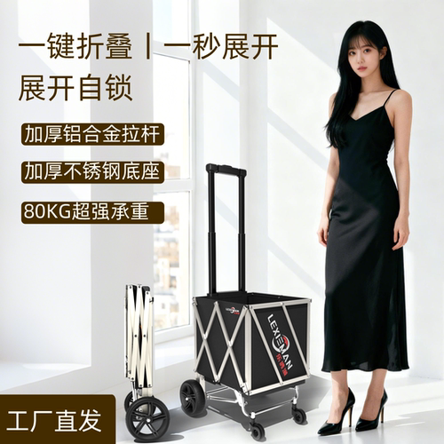 LEXIEMAN购物买菜折叠露营小拉车